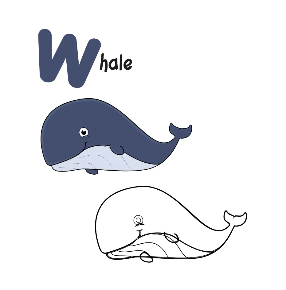 Alphabet Letter W Coloring Page coloring page