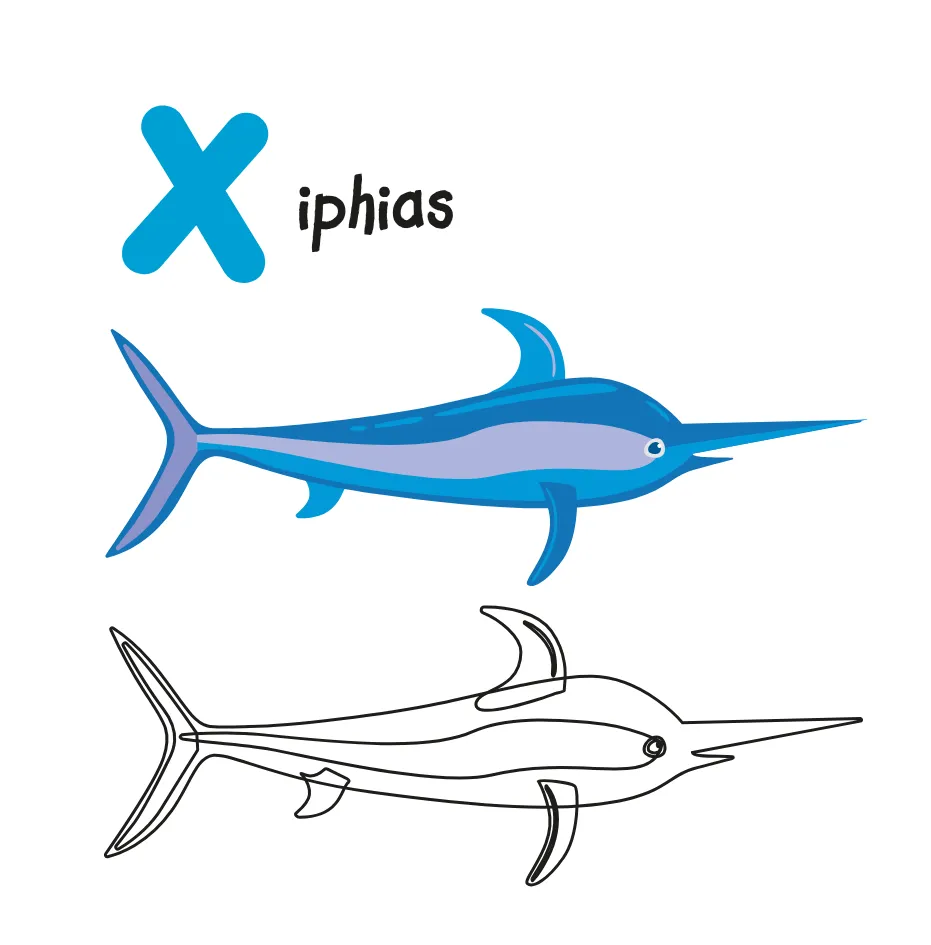 Alphabet Letter X Coloring Page coloring page