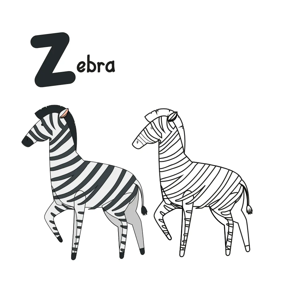 Alphabet Letter Z Coloring Page coloring page