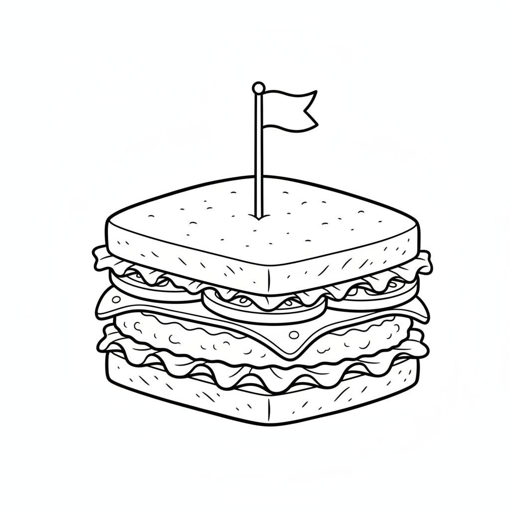Big Sandwich coloring page