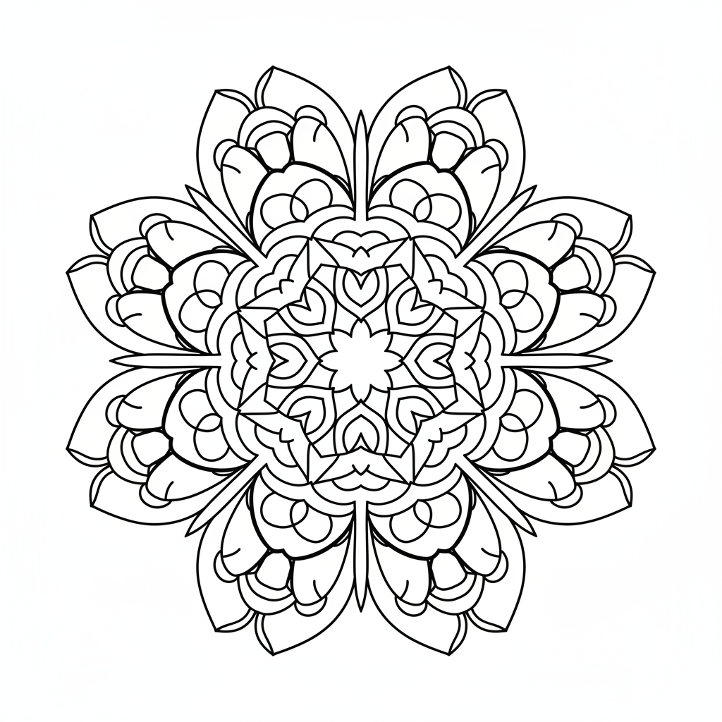 Butterfly Mandala coloring page
