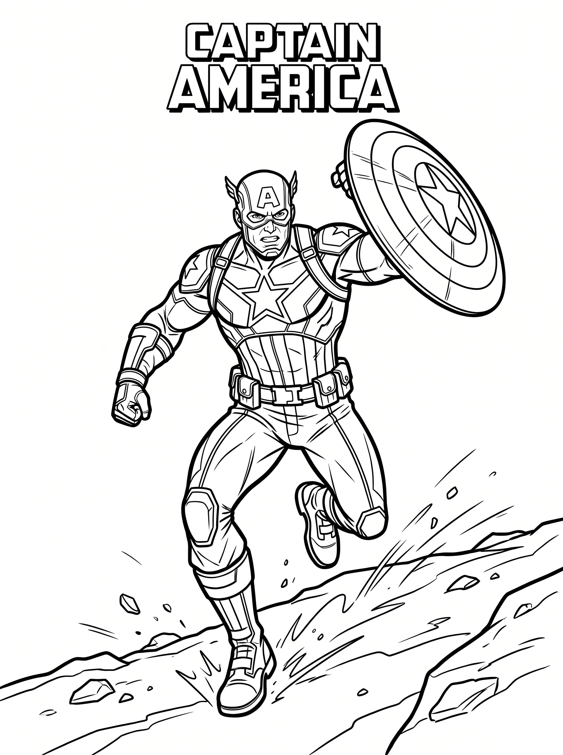 Captain America Coloring Page coloring page