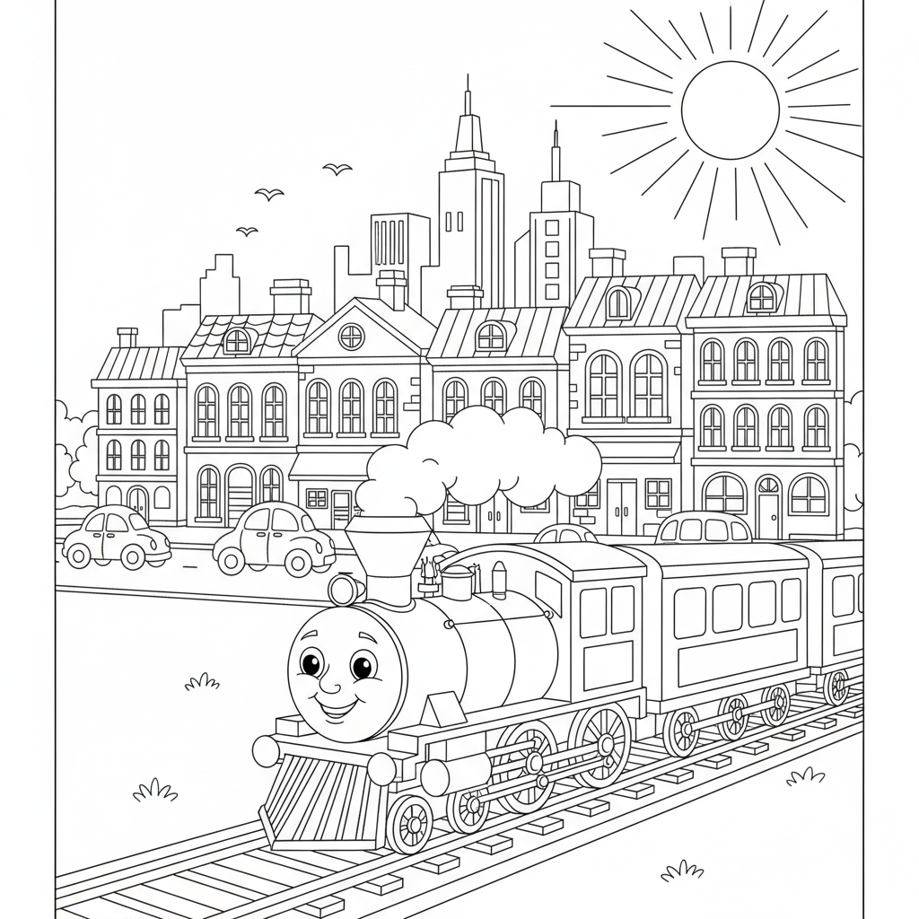City Street coloring page