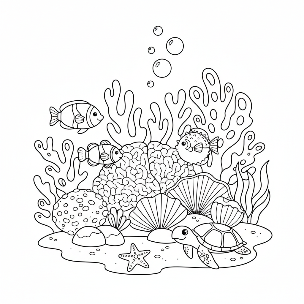 Coral Reef coloring page