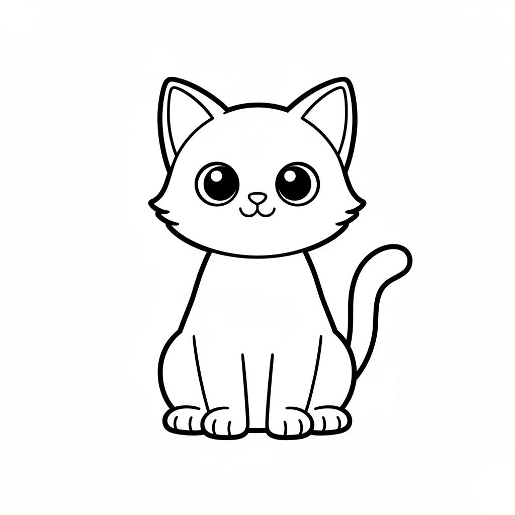 Cute Kitten coloring page