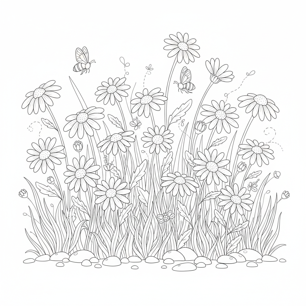 Daisy Patch coloring page