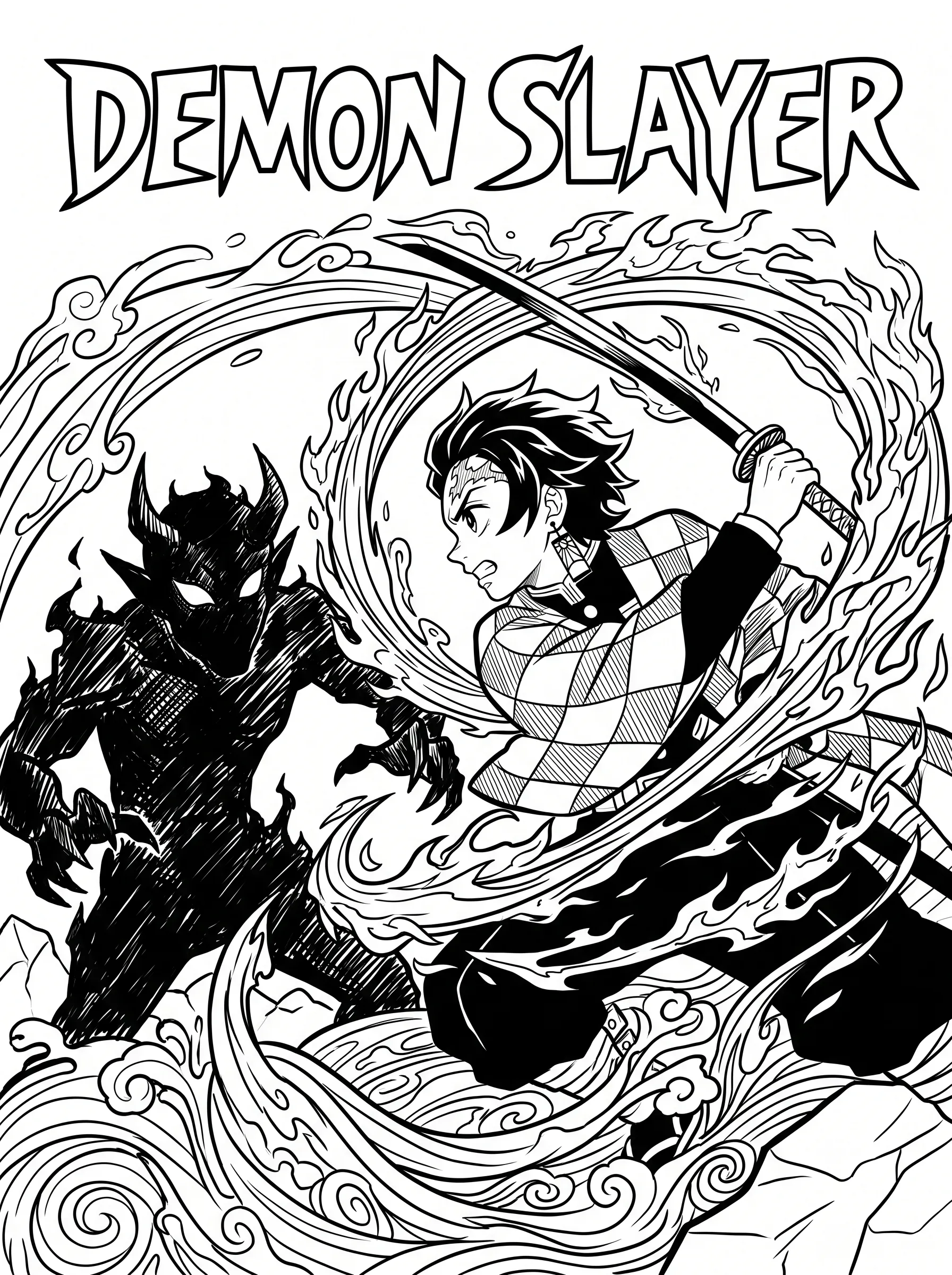 Demon Slayer Coloring Page coloring page