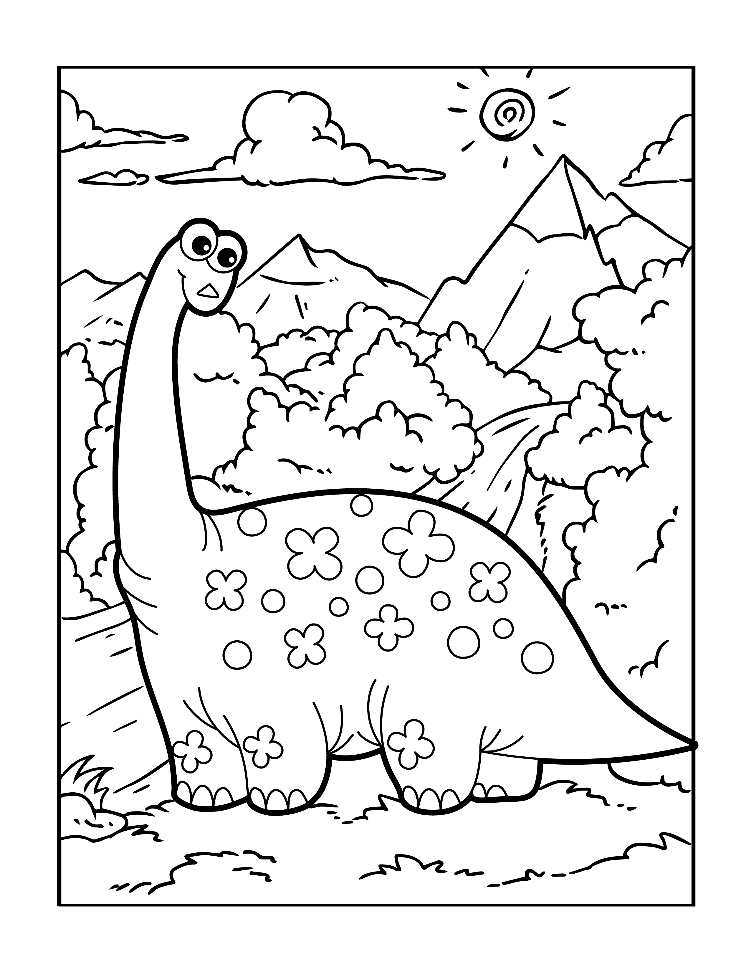 Diplodocus coloring page
