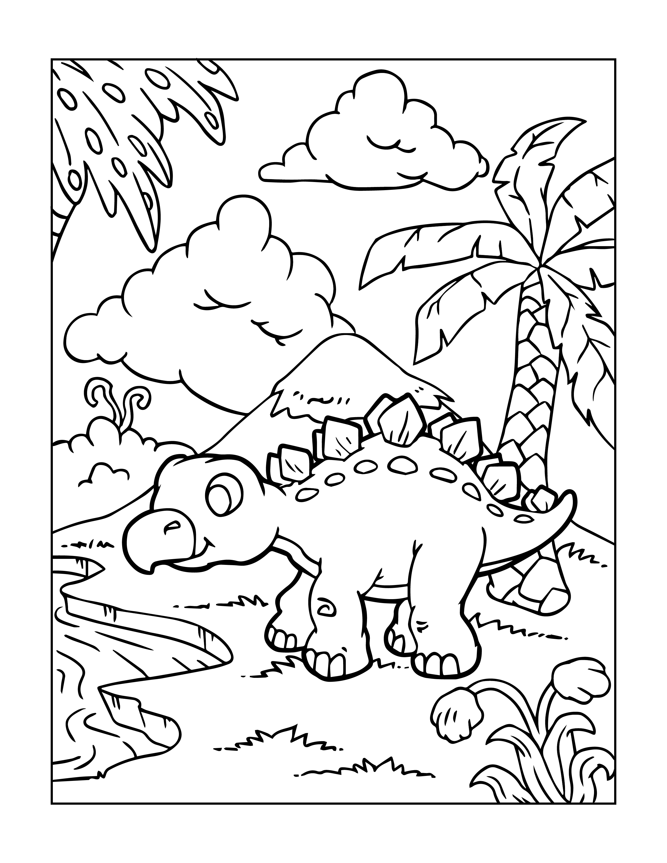 Parasaurolophus coloring page