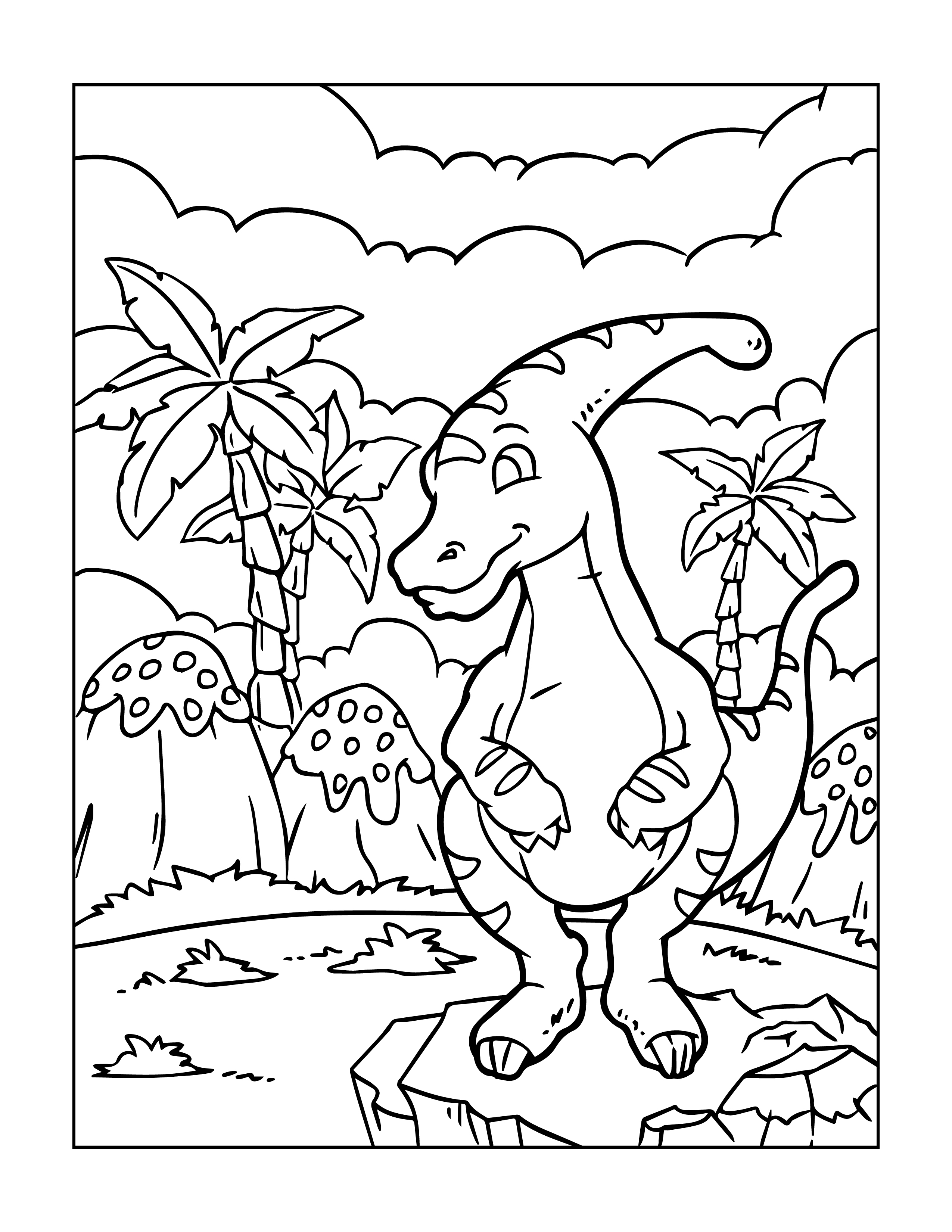 Velociraptor coloring page