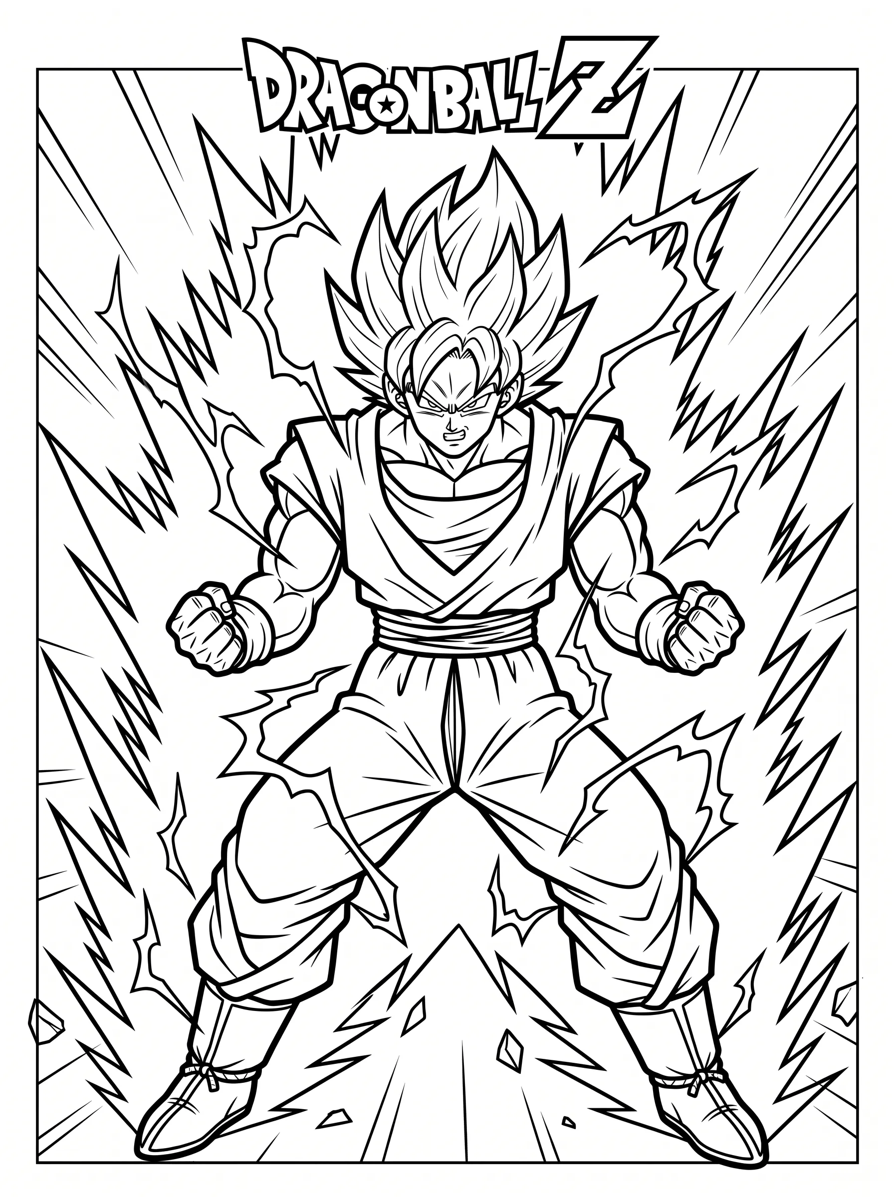 Dragon Ball Z Coloring Page coloring page