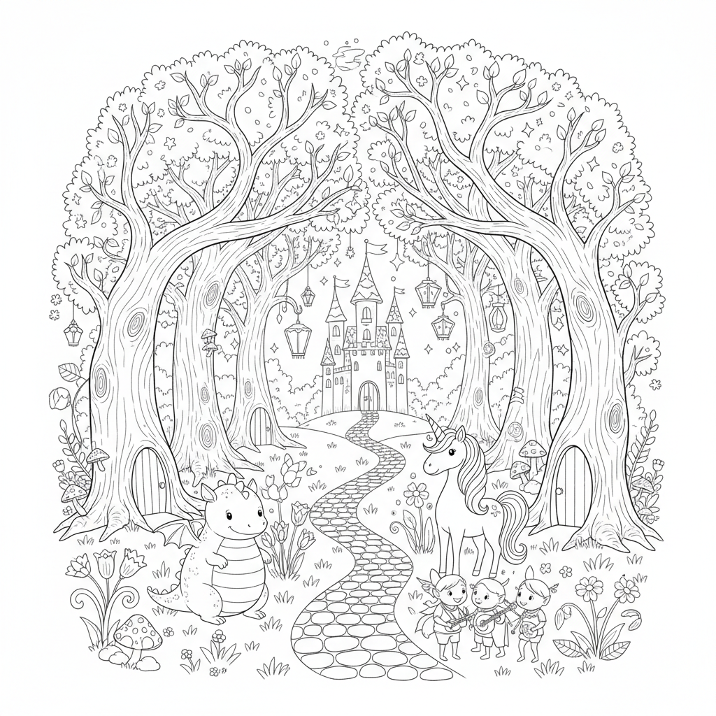 Enchanted Forest coloring page