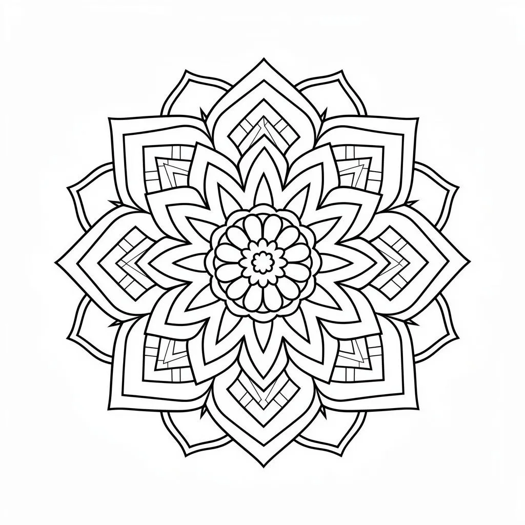Flower Mandala coloring page