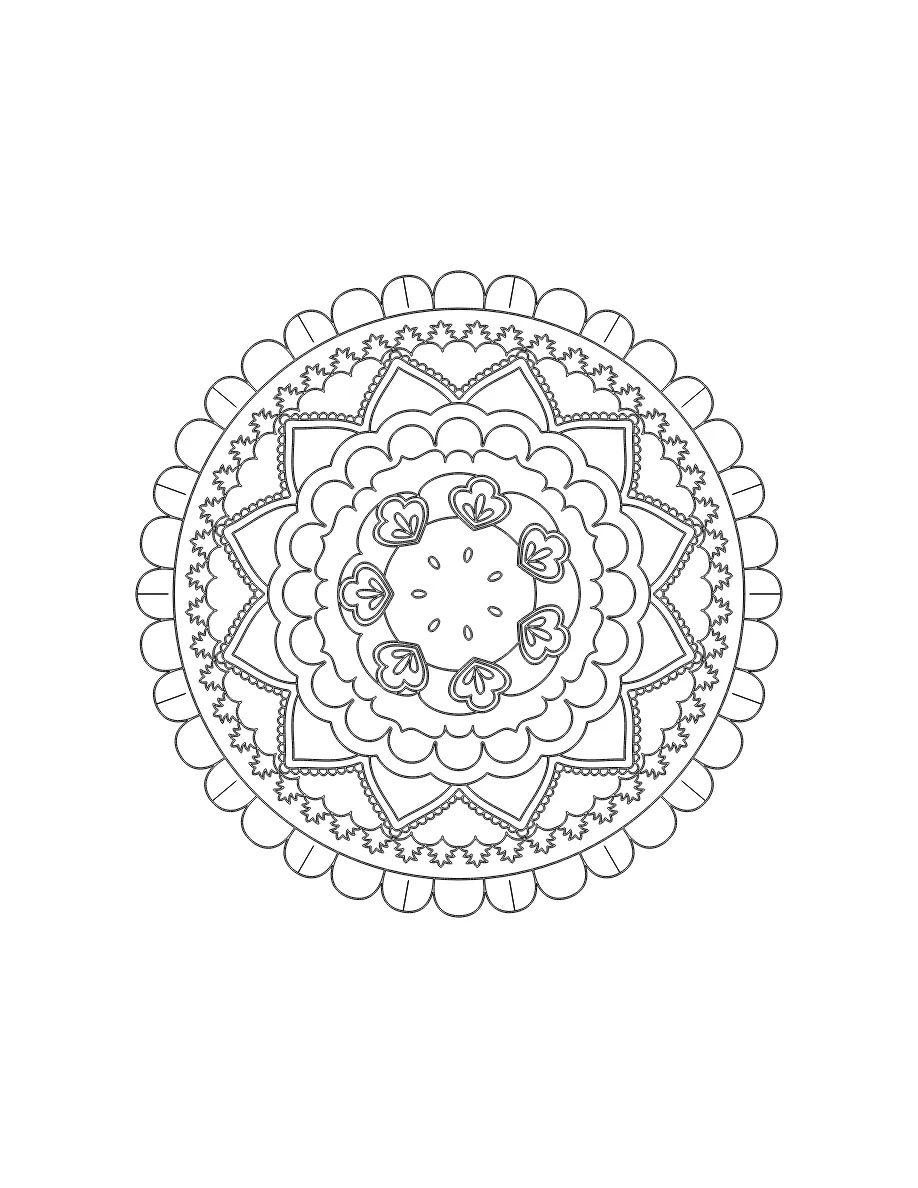 Flower Mandala Page 10 coloring page