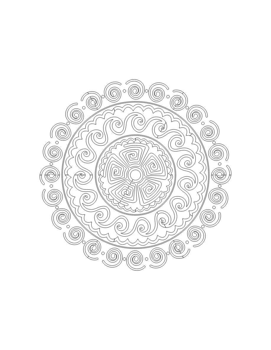 Flower Mandala Page 101 coloring page