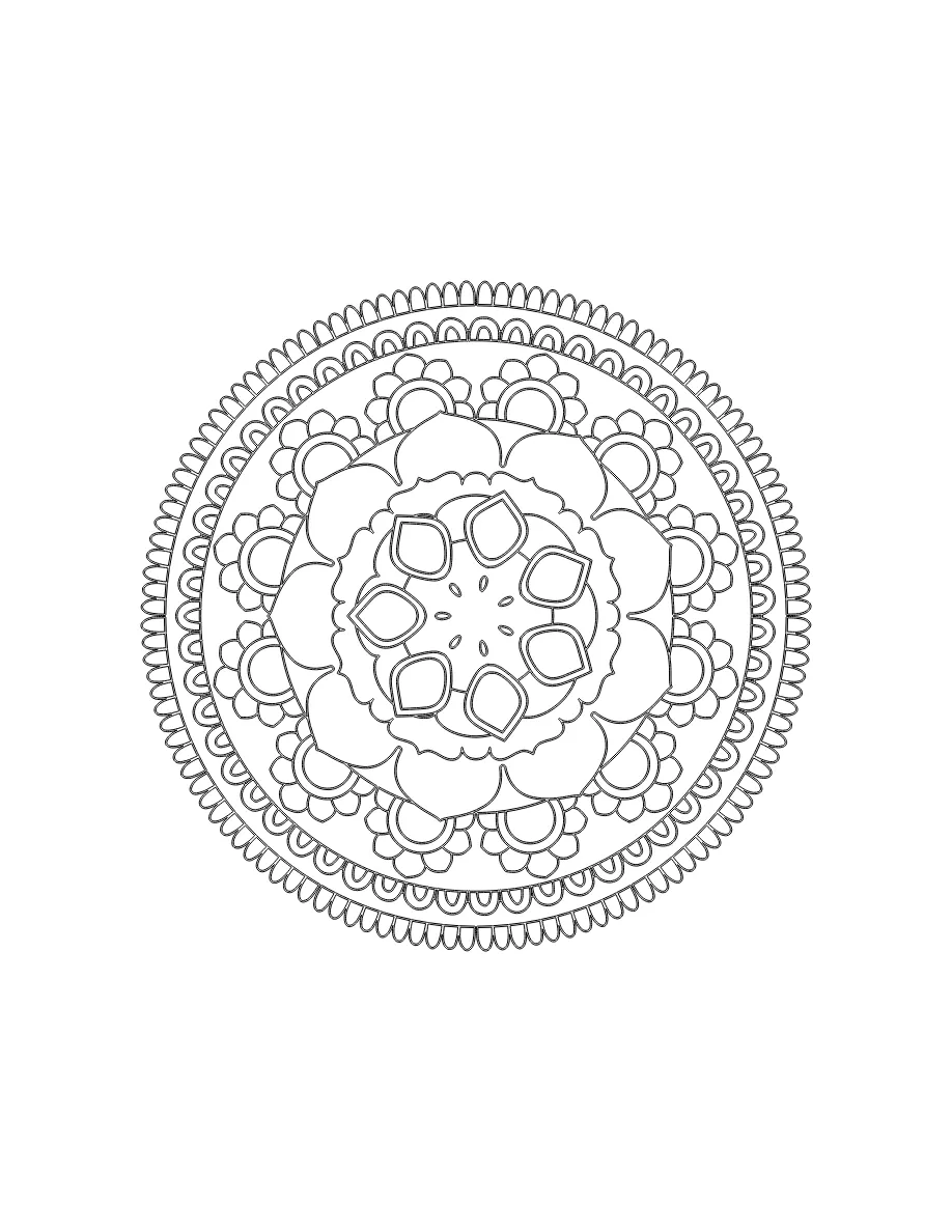 Flower Mandala Page 11 coloring page