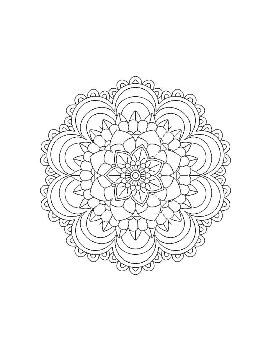 Flower Mandala Page 13 coloring page