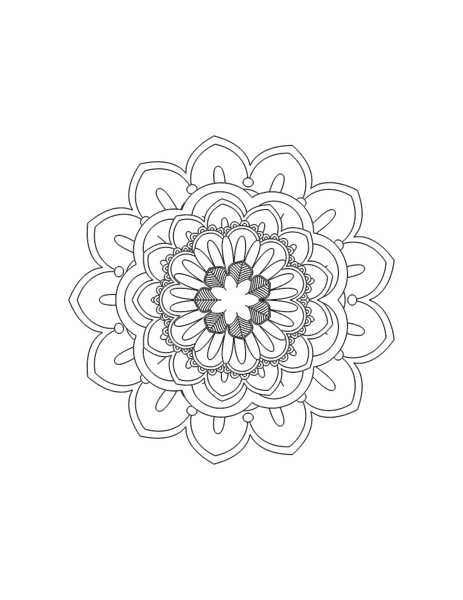 Flower Mandala Page 15 coloring page