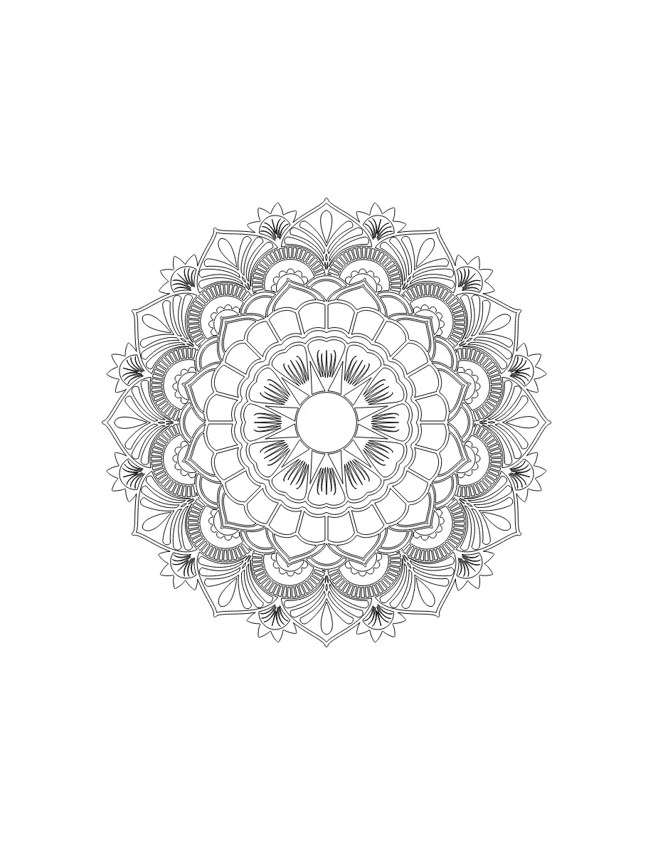 Flower Mandala Page 16 coloring page