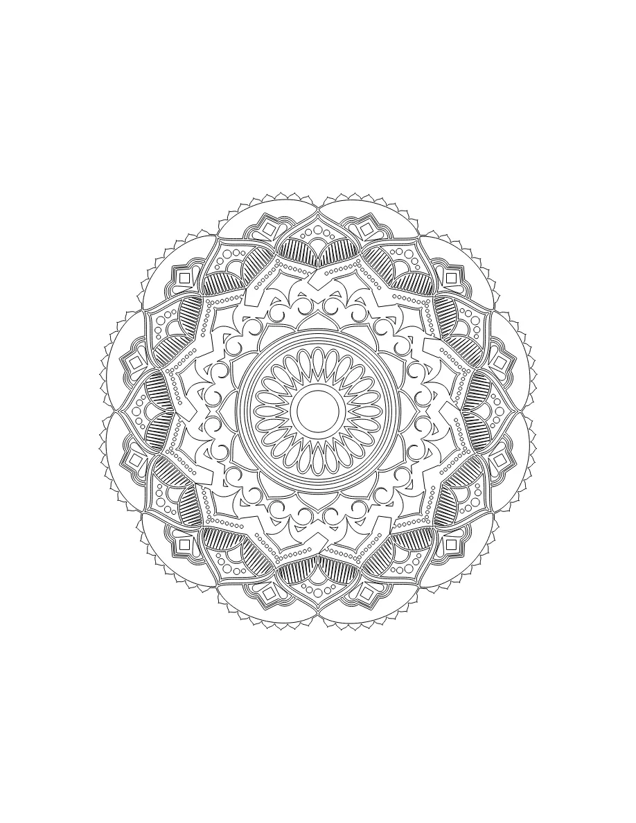 Flower Mandala Page 17 coloring page