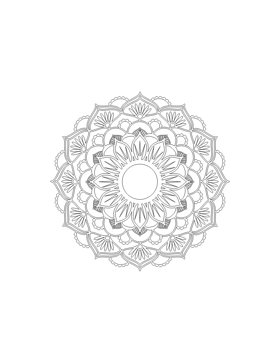 Flower Mandala Page 18 coloring page