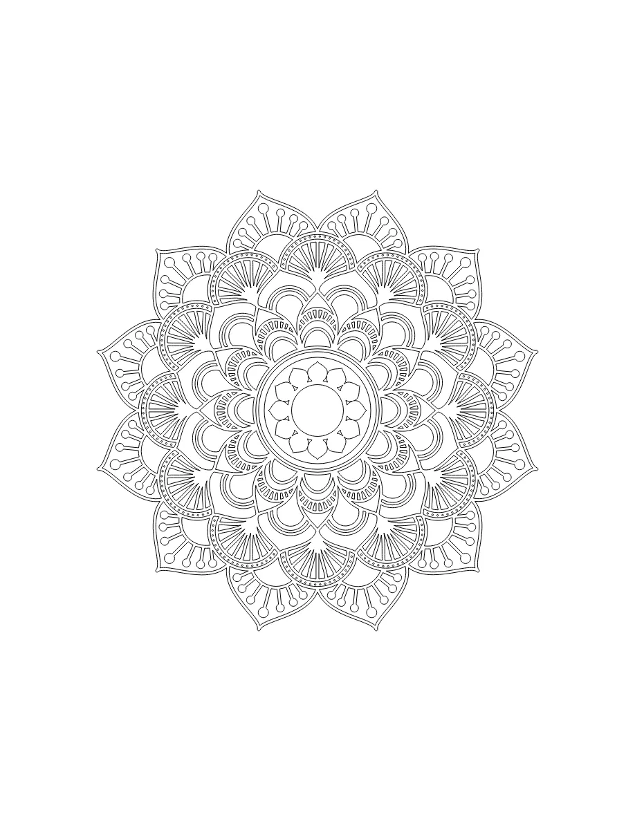 Flower Mandala Page 19 coloring page