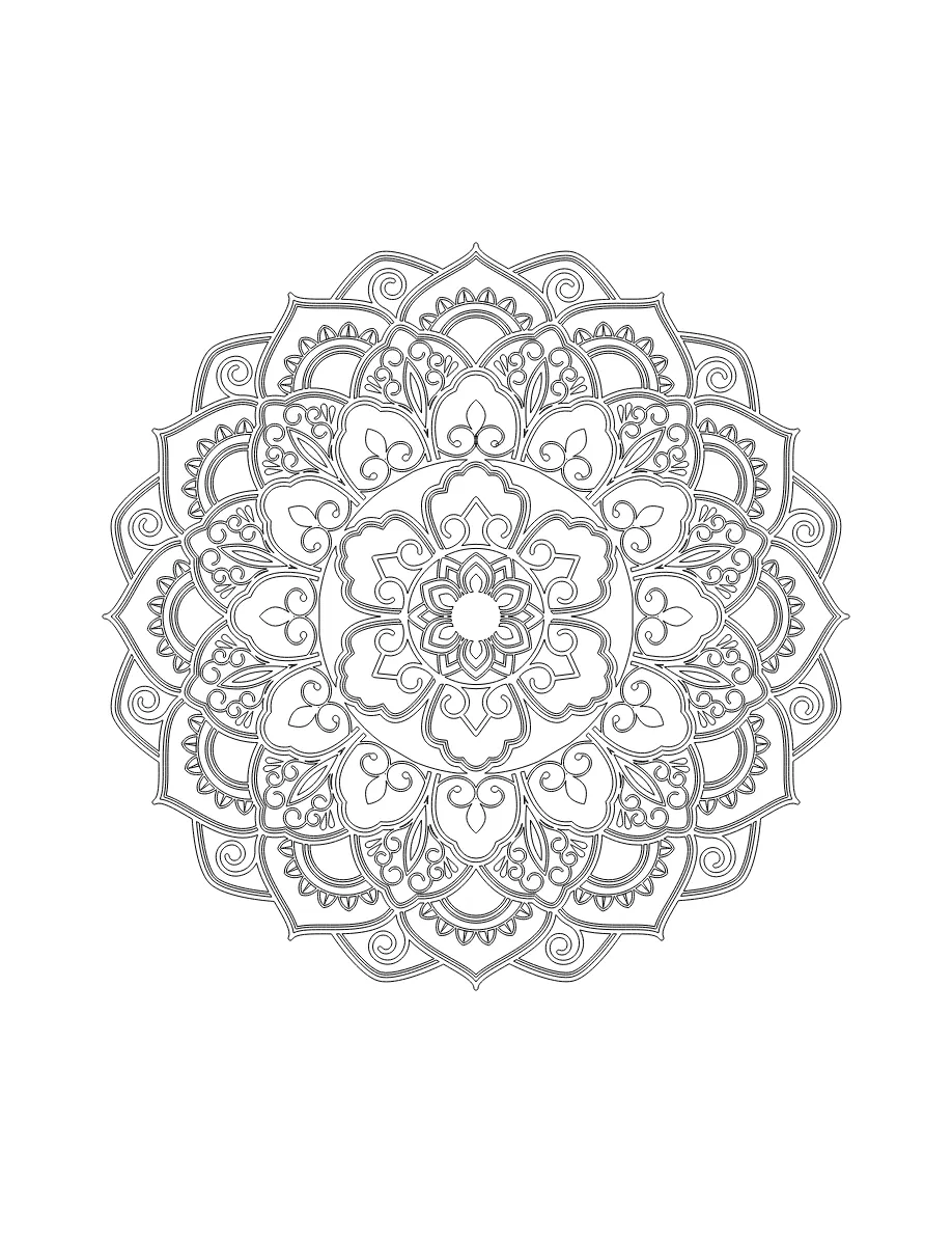 Flower Mandala Page 20 coloring page