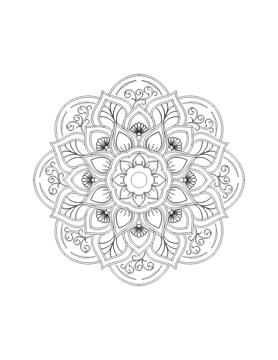 Flower Mandala Page 22 coloring page
