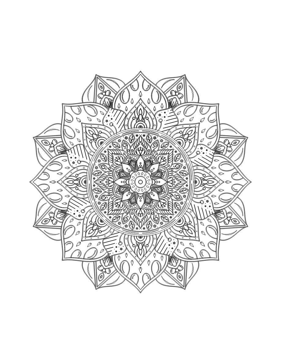 Flower Mandala Page 3 coloring page