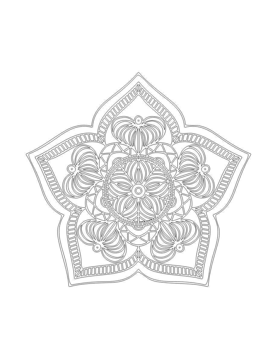 Flower Mandala Page 32 coloring page