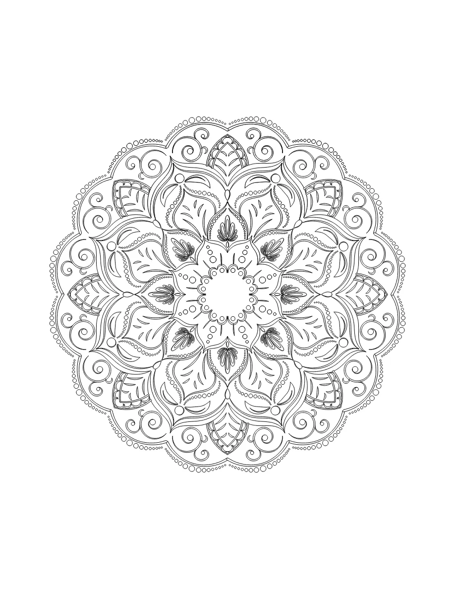 Flower Mandala Page 33 coloring page