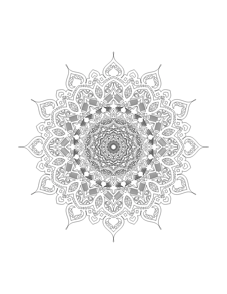 Flower Mandala Page 35 coloring page