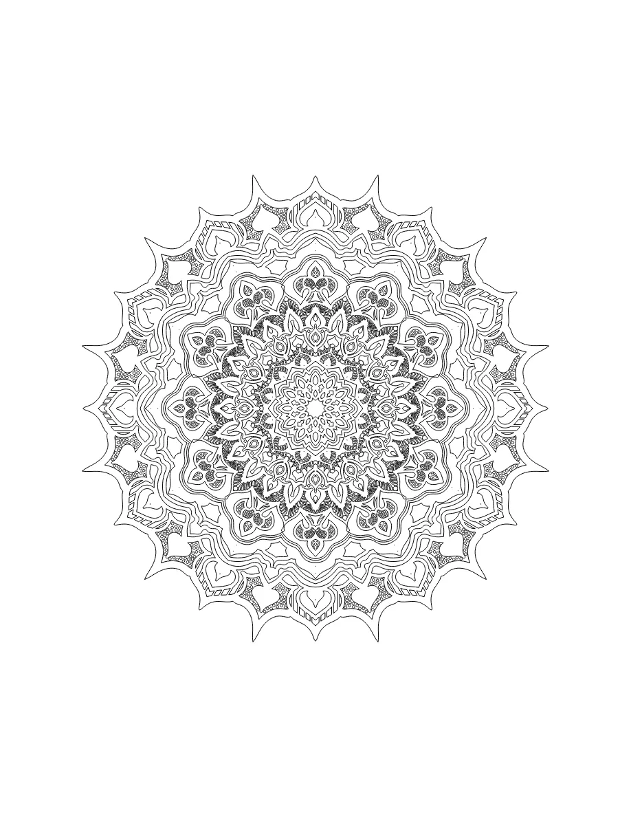 Flower Mandala Page 36 coloring page