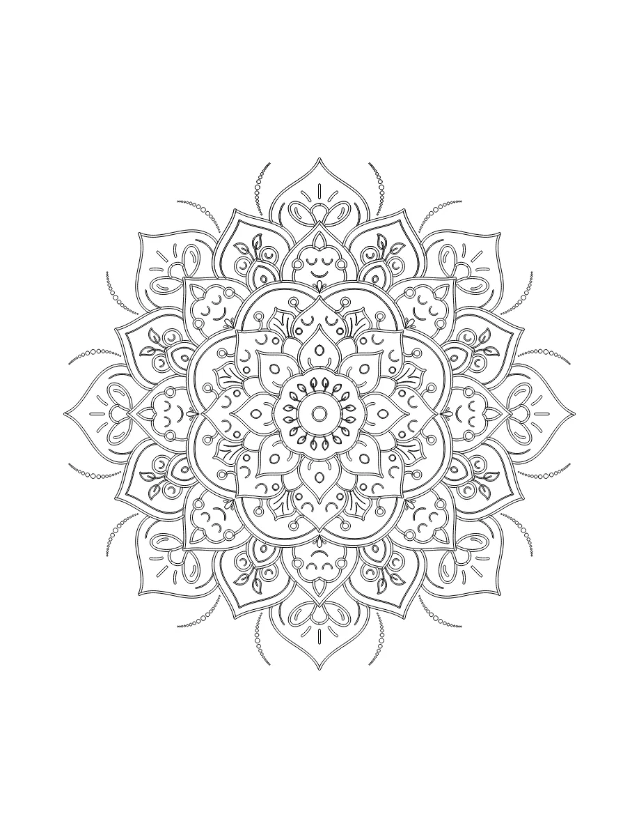 Flower Mandala Page 38 coloring page