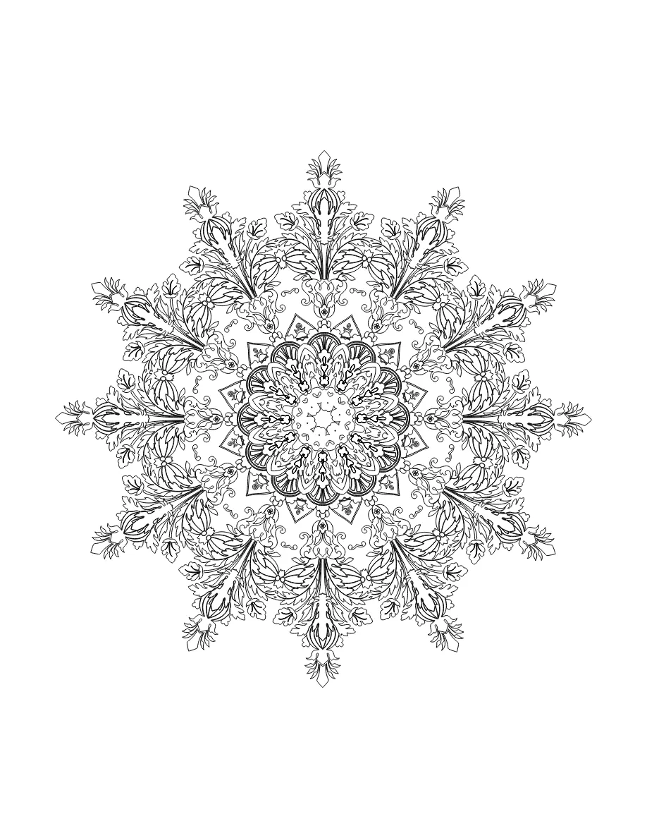 Flower Mandala Page 39 coloring page