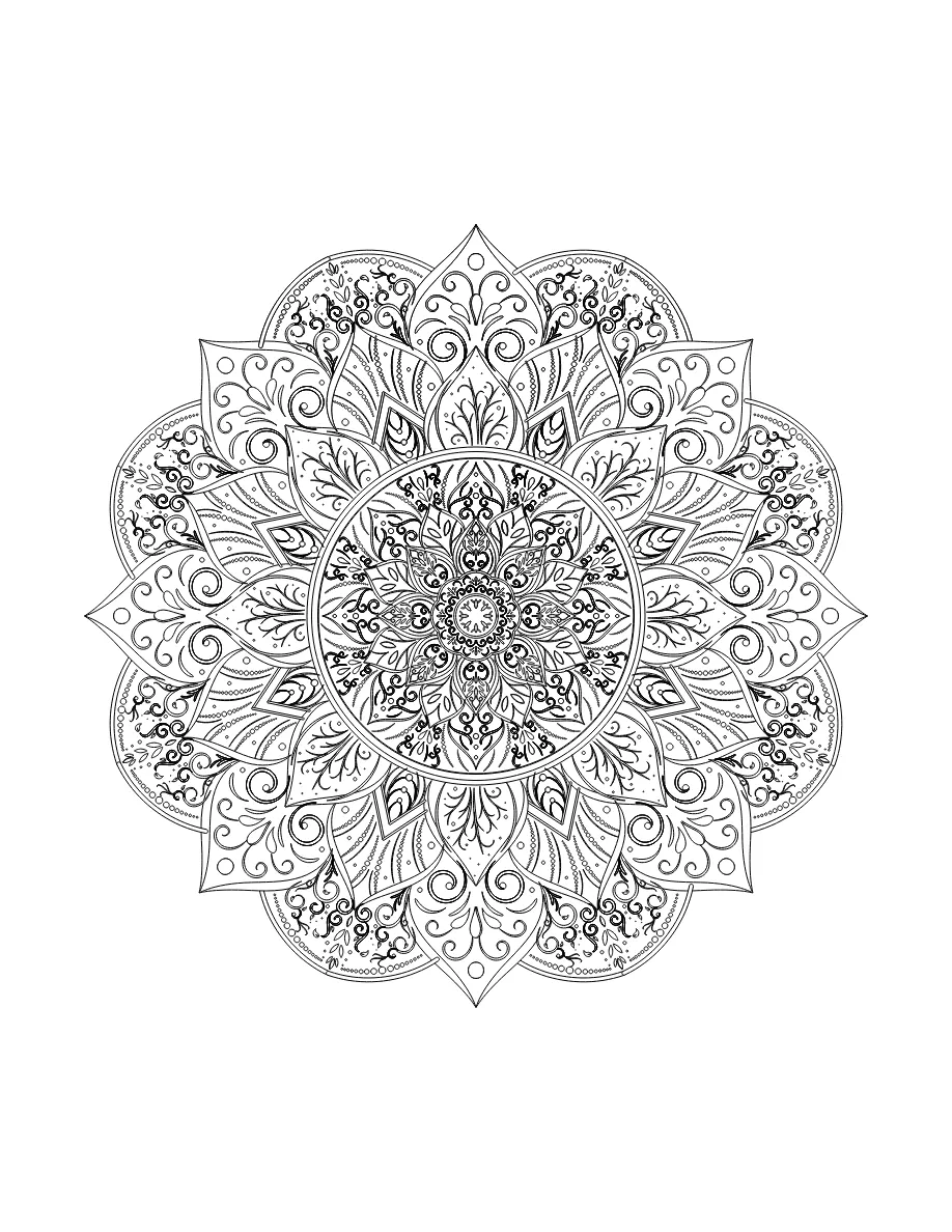 Flower Mandala Page 4 coloring page