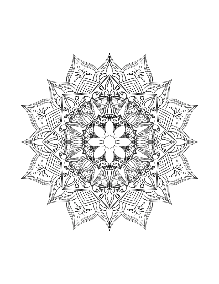Flower Mandala Page 41 coloring page