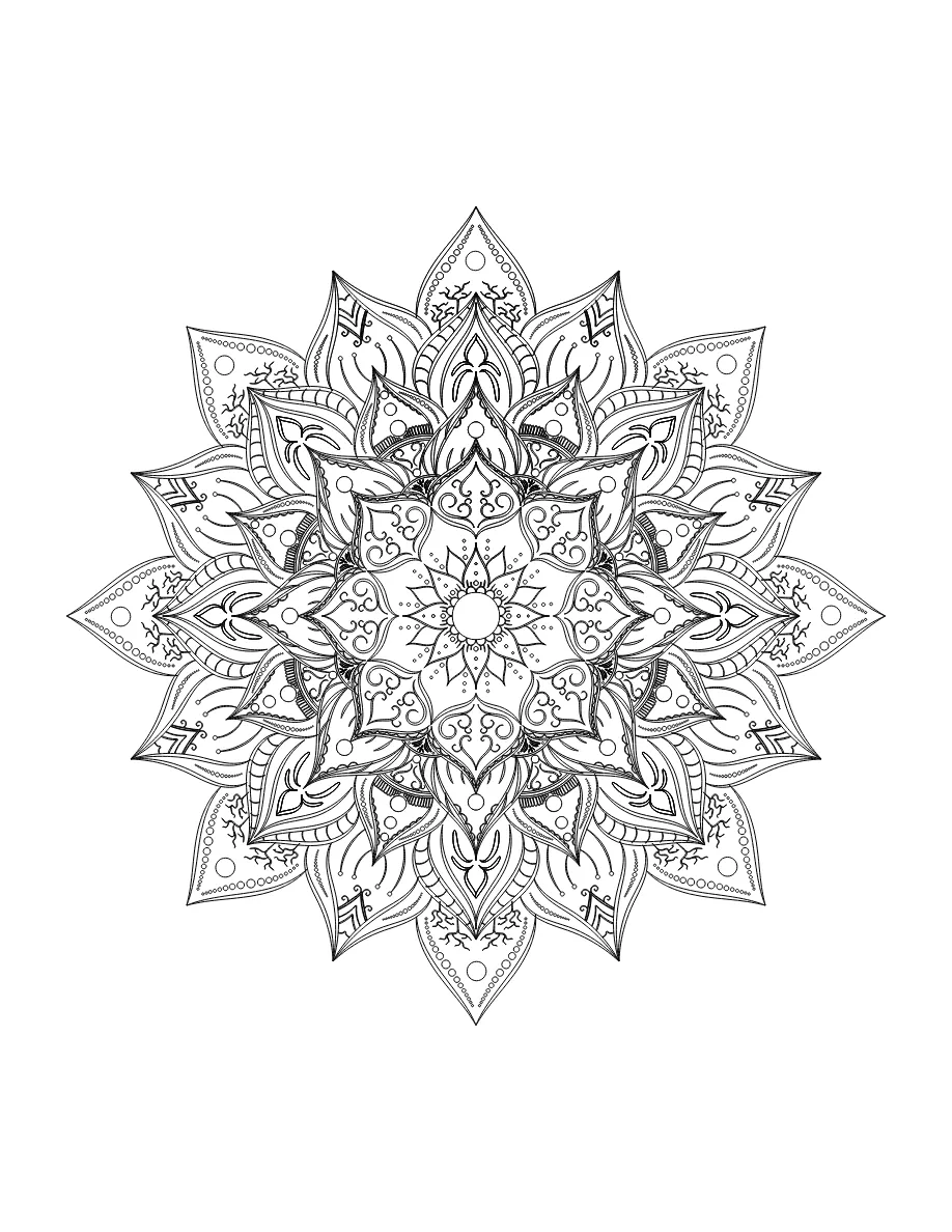 Flower Mandala Page 45 coloring page