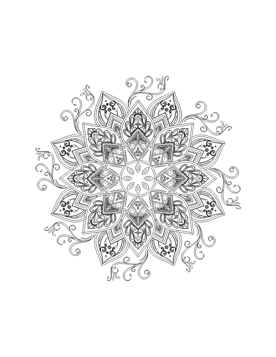 Flower Mandala Page 46 coloring page