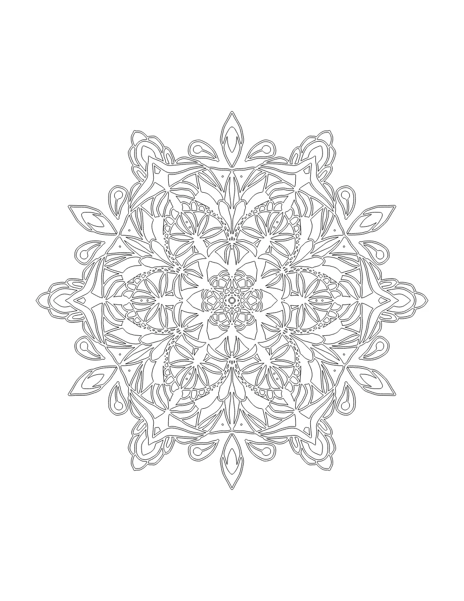 Flower Mandala Page 51 coloring page