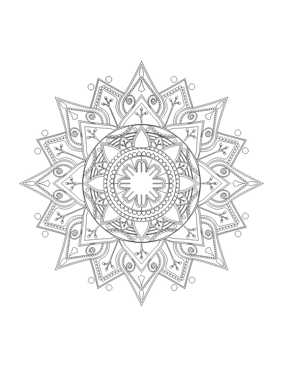 Flower Mandala Page 53 coloring page