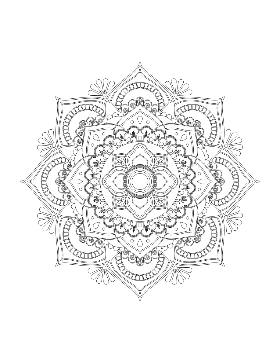 Flower Mandala Page 55 coloring page
