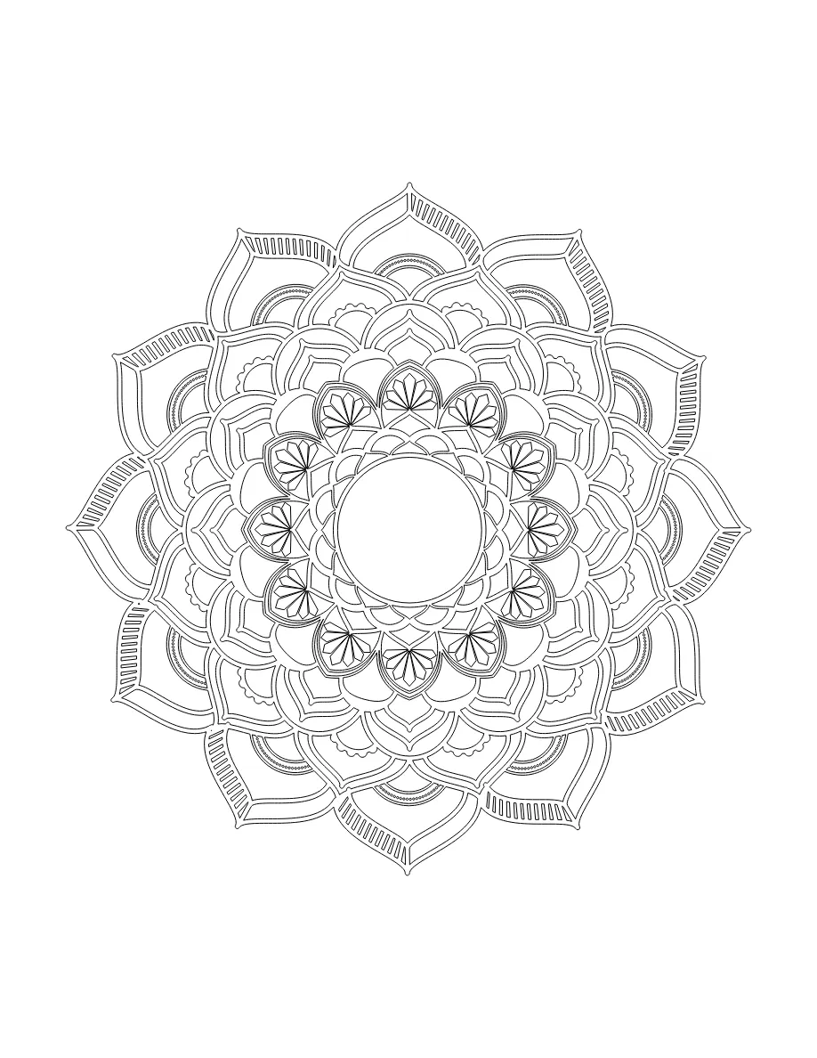 Flower Mandala Page 56 coloring page