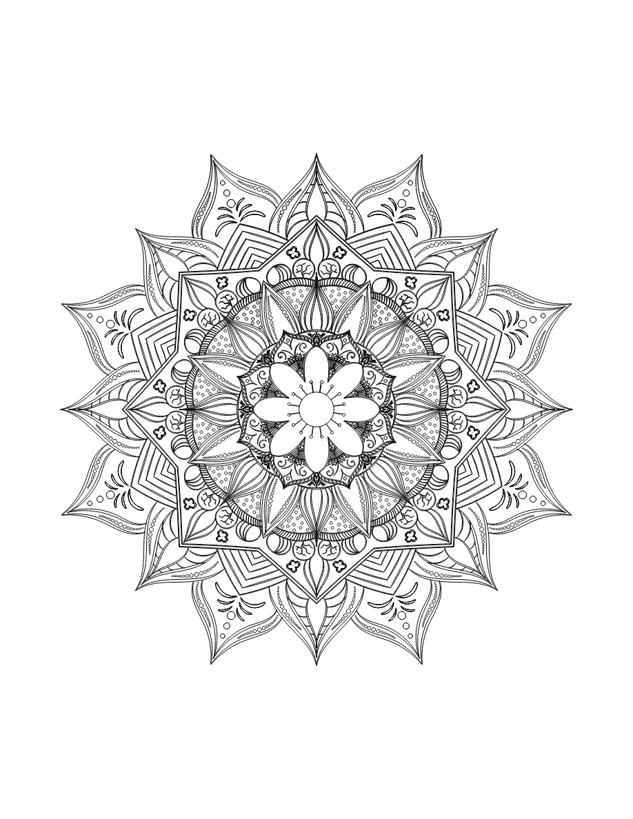 Flower Mandala Page 59 coloring page