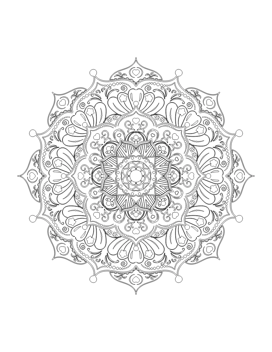 Flower Mandala Page 6 coloring page
