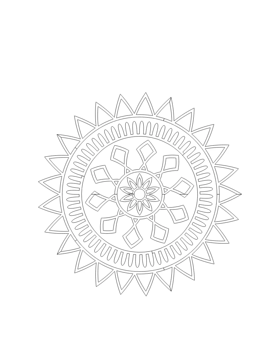 Flower Mandala Page 60 coloring page