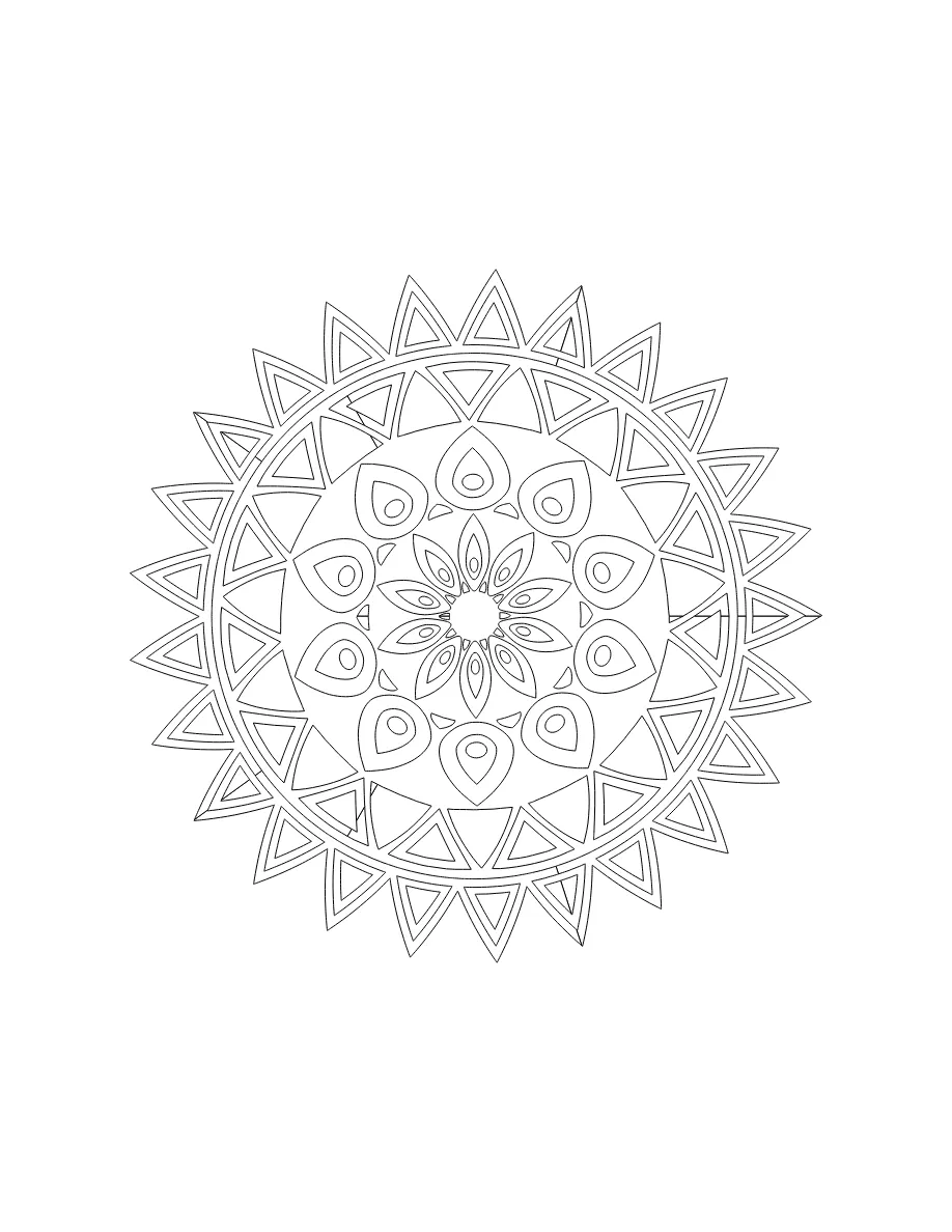 Flower Mandala Page 62 coloring page