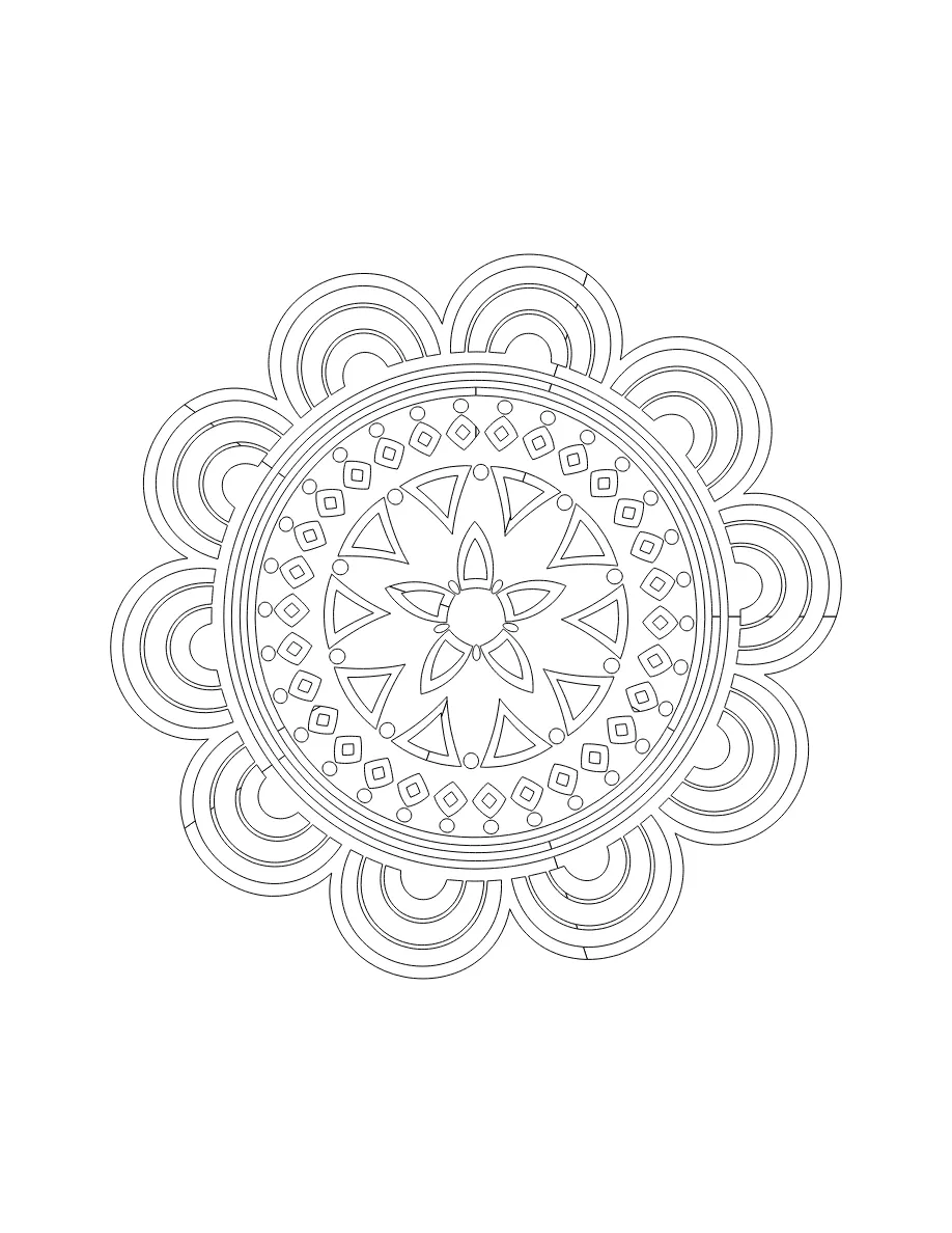 Flower Mandala Page 63 coloring page