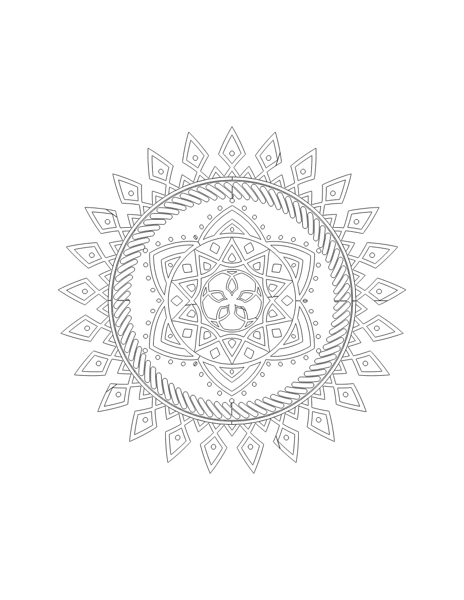 Flower Mandala Page 64 coloring page