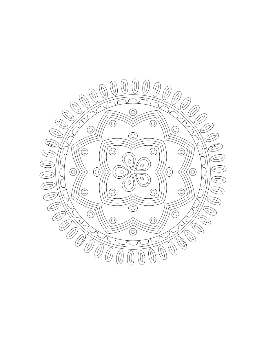 Flower Mandala Page 66 coloring page